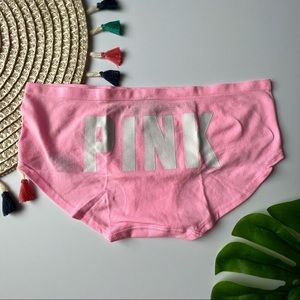 Victoria's Secret PINK Seamless Hipster Panty Pink Daisy w/ Graphic M NEW